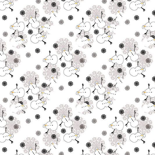 Snowman Pattern Digital Image Download