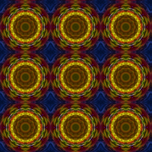 Soft Red and Yellow Kaleidoscope Digital Image Download