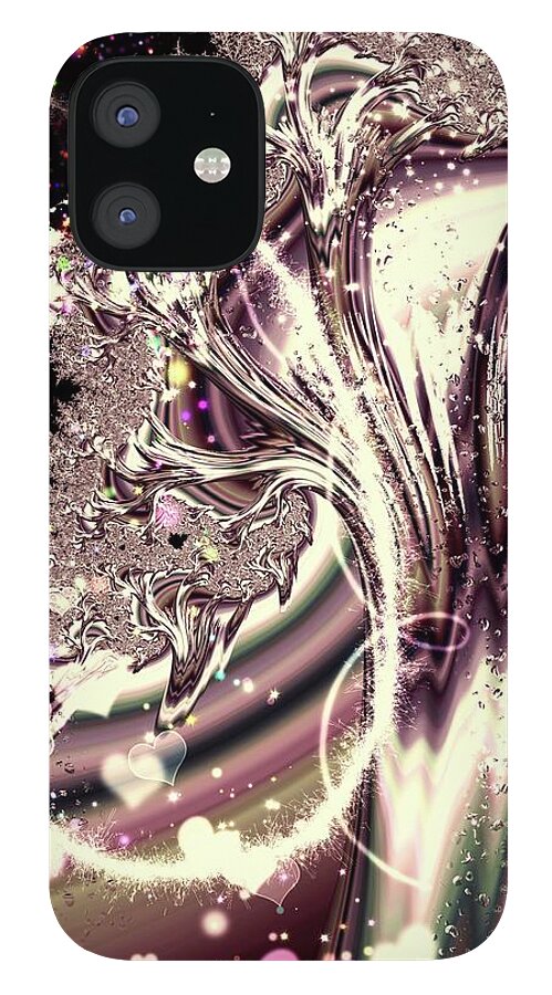 Sometimes I can See Your Sould Silver Liquid Fractal - Phone Case