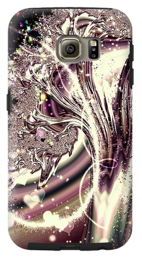 Sometimes I can See Your Sould Silver Liquid Fractal - Phone Case
