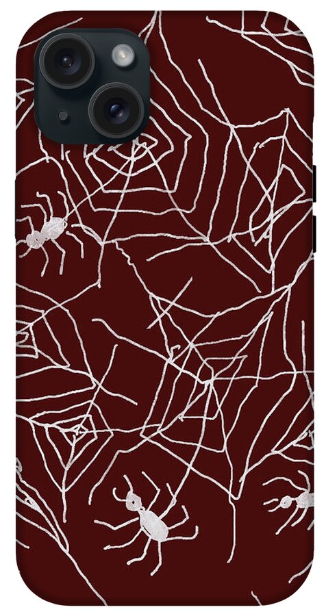Spider Webs on Red - Phone Case