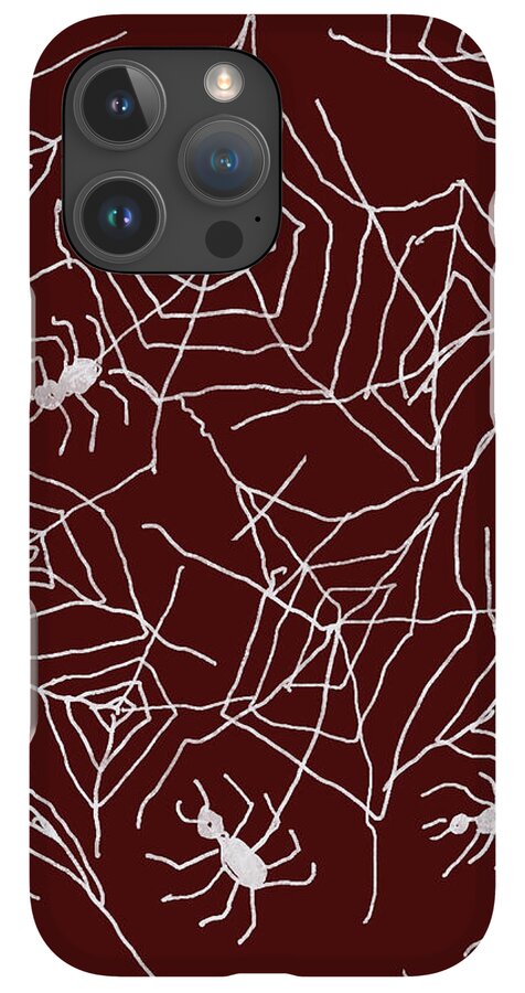 Spider Webs on Red - Phone Case