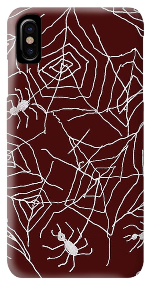 Spider Webs on Red - Phone Case