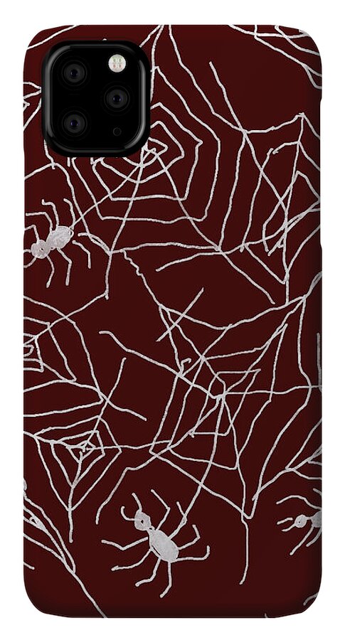 Spider Webs on Red - Phone Case
