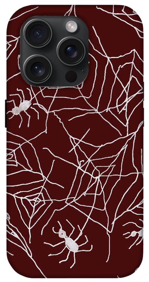 Spider Webs on Red - Phone Case