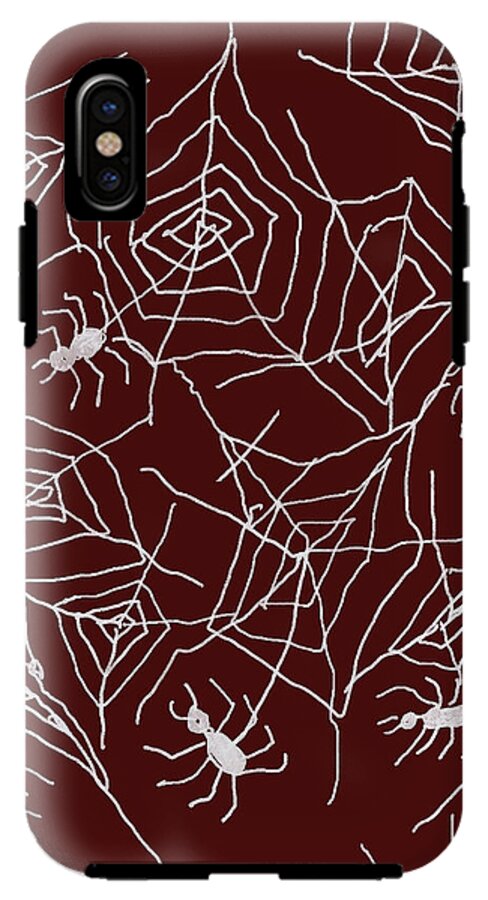 Spider Webs on Red - Phone Case