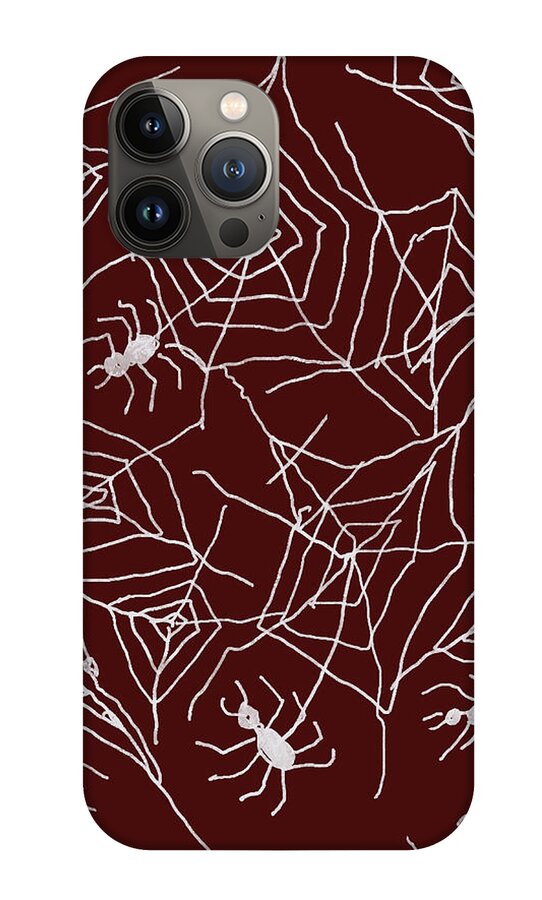 Spider Webs on Red - Phone Case