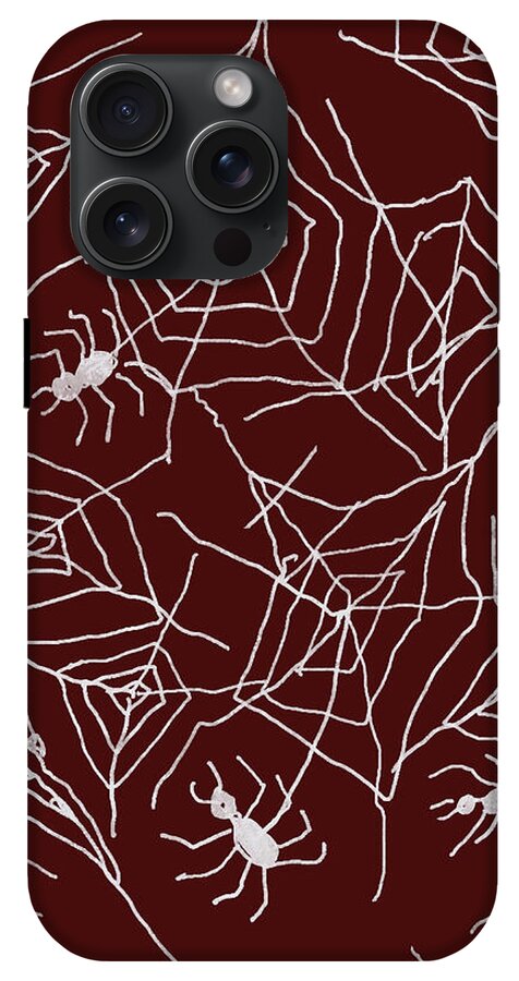 Spider Webs on Red - Phone Case