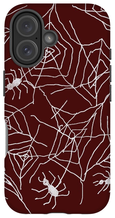 Spider Webs on Red - Phone Case