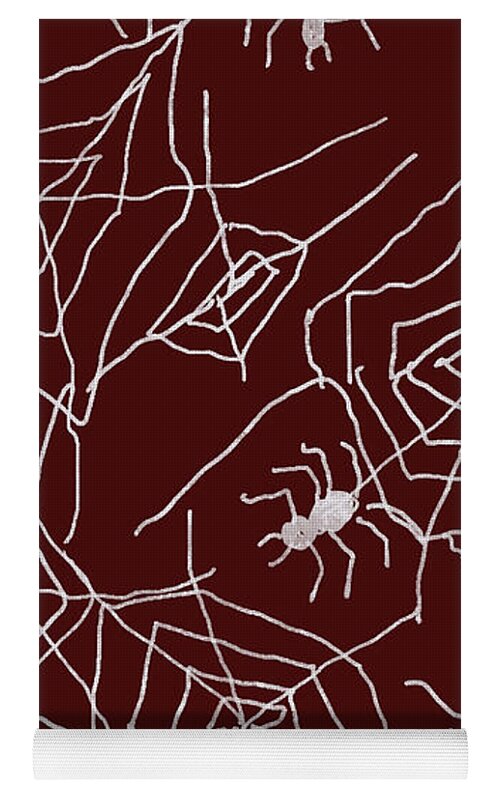 Spider Webs on Red - Yoga Mat