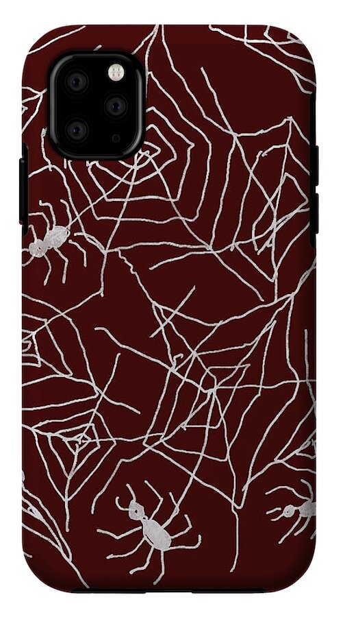 Spider Webs on Red - Phone Case