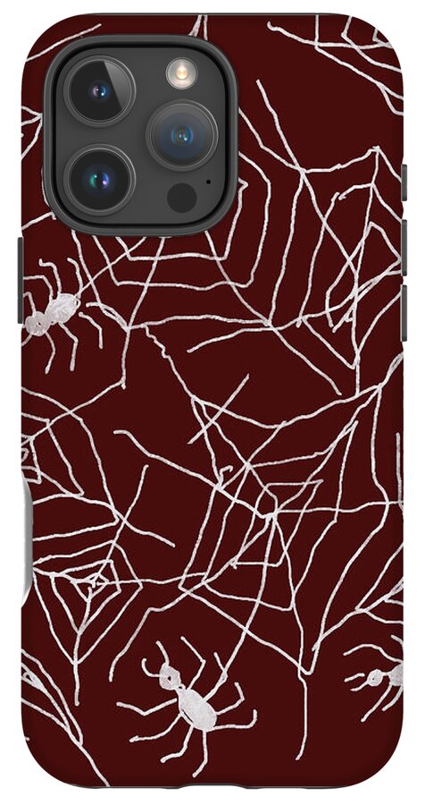 Spider Webs on Red - Phone Case