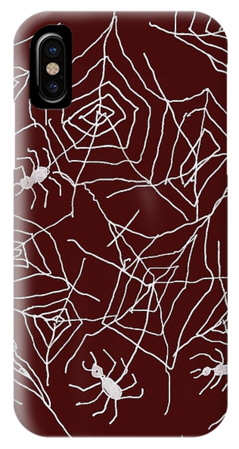 Spider Webs on Red - Phone Case