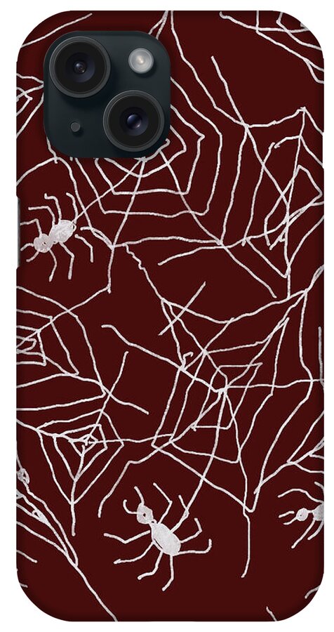 Spider Webs on Red - Phone Case
