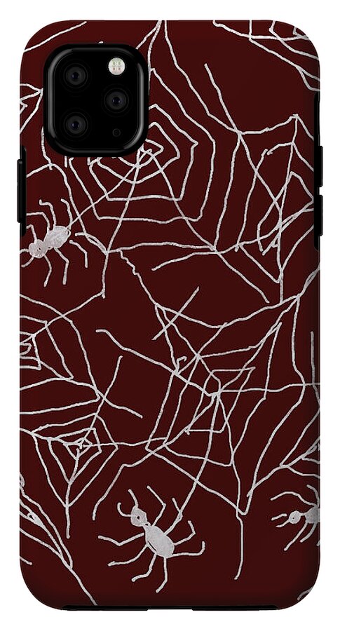Spider Webs on Red - Phone Case