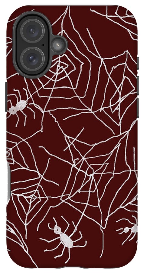 Spider Webs on Red - Phone Case