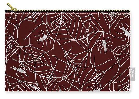 Spider Webs on Red - Zip Pouch