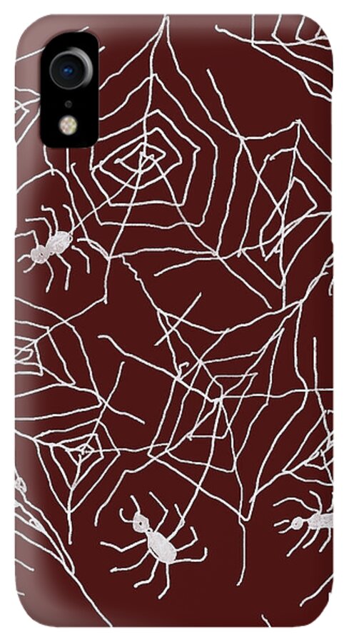 Spider Webs on Red - Phone Case