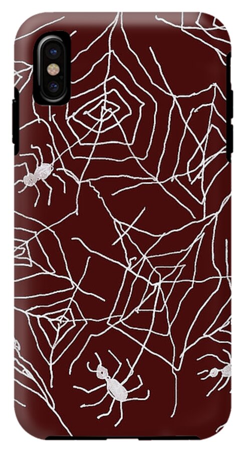 Spider Webs on Red - Phone Case