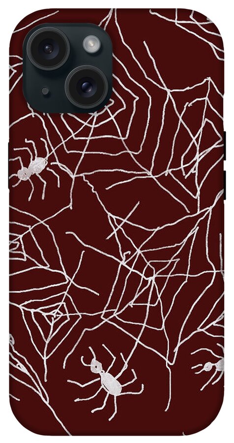 Spider Webs on Red - Phone Case