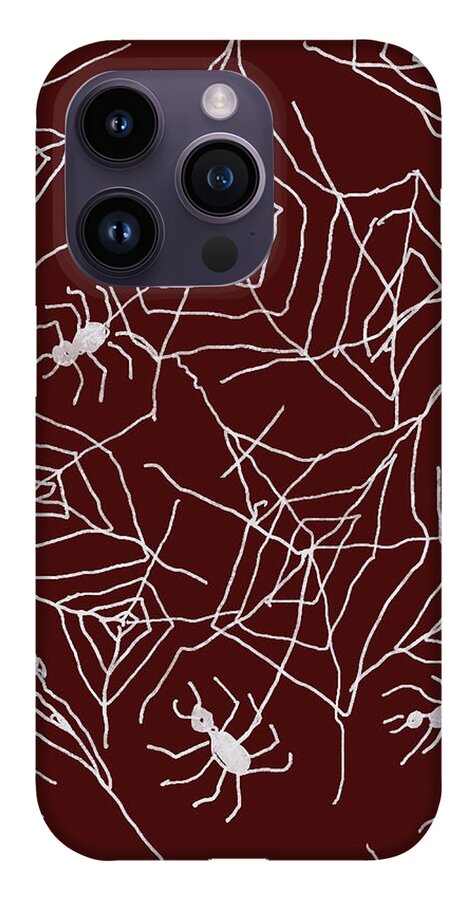 Spider Webs on Red - Phone Case