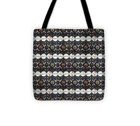 Steampunk Black Lace Pattern - Tote Bag