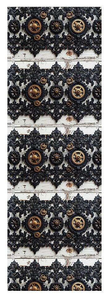 Steampunk Black Lace Pattern - Yoga Mat