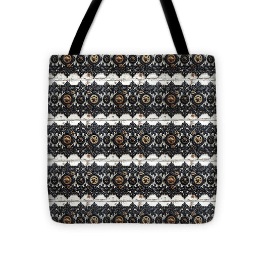 Steampunk Black Lace Pattern - Tote Bag