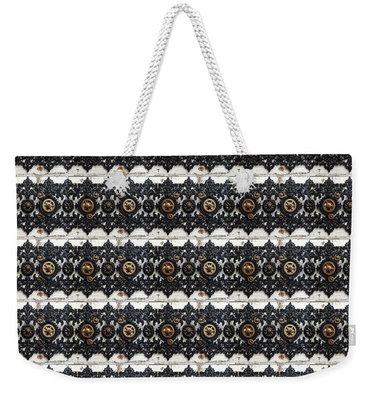 Steampunk Black Lace Pattern - Weekender Tote Bag