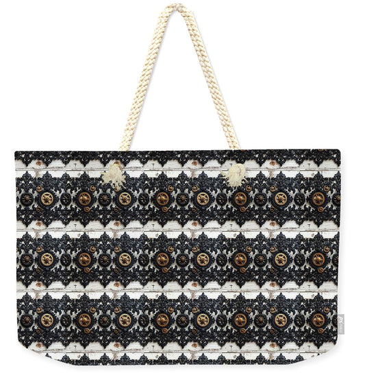 Steampunk Black Lace Pattern - Weekender Tote Bag