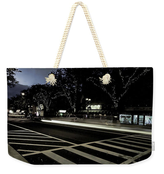 Summer Light Trail In An Antioch Evening - Weekender Tote Bag