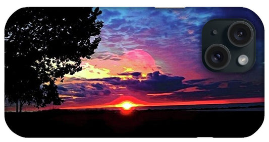 Sunrise Lakeshore Abstract - Phone Case