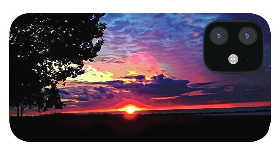 Sunrise Lakeshore Abstract - Phone Case