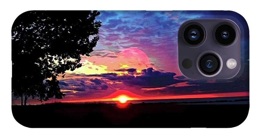Sunrise Lakeshore Abstract - Phone Case