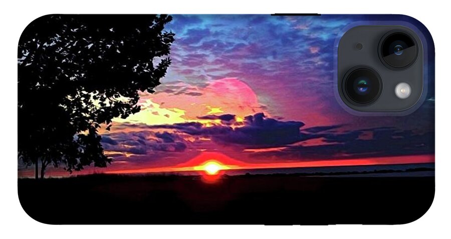 Sunrise Lakeshore Abstract - Phone Case