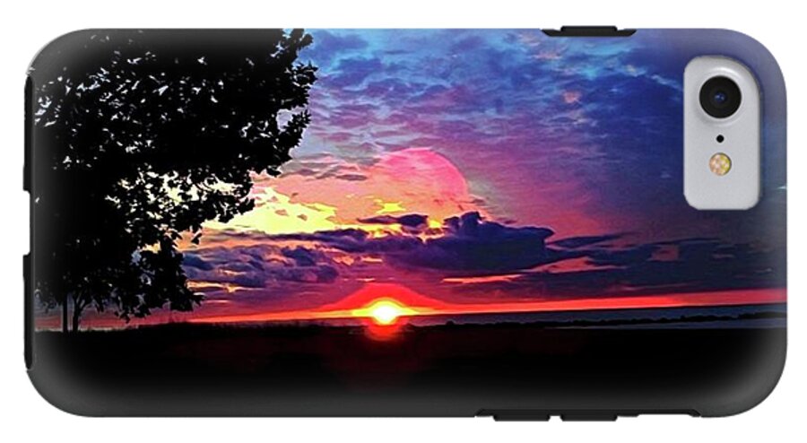 Sunrise Lakeshore Abstract - Phone Case