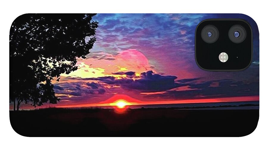 Sunrise Lakeshore Abstract - Phone Case