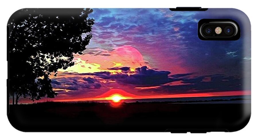 Sunrise Lakeshore Abstract - Phone Case