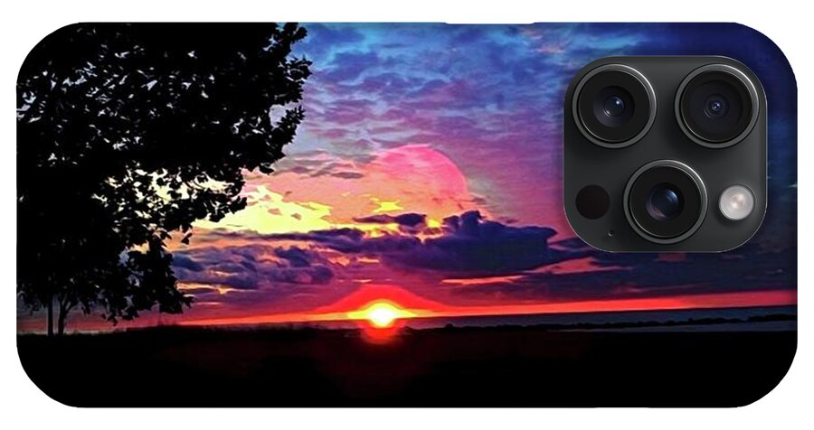 Sunrise Lakeshore Abstract - Phone Case
