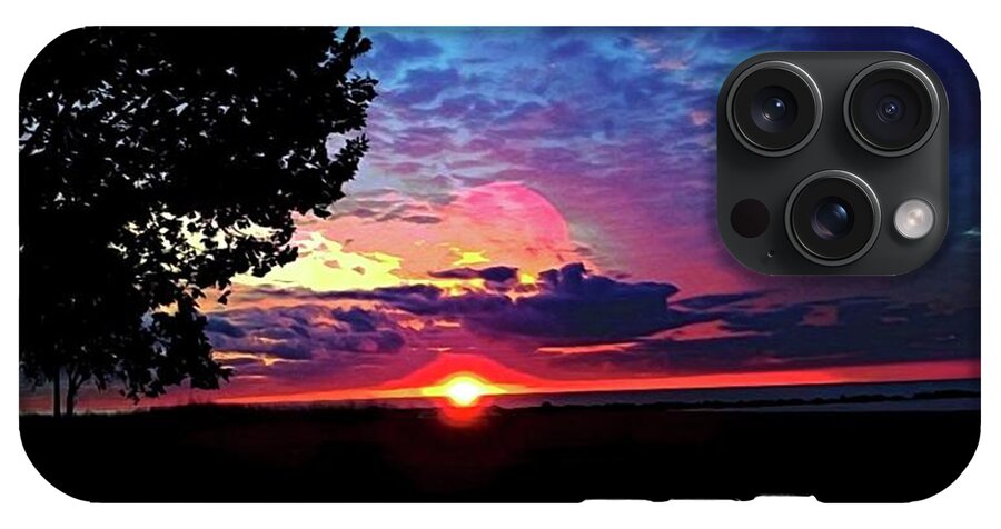 Sunrise Lakeshore Abstract - Phone Case