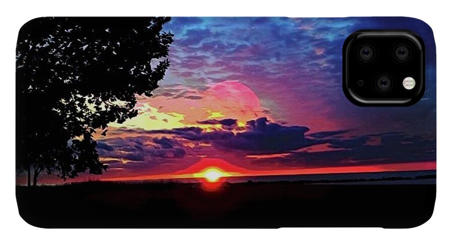 Sunrise Lakeshore Abstract - Phone Case
