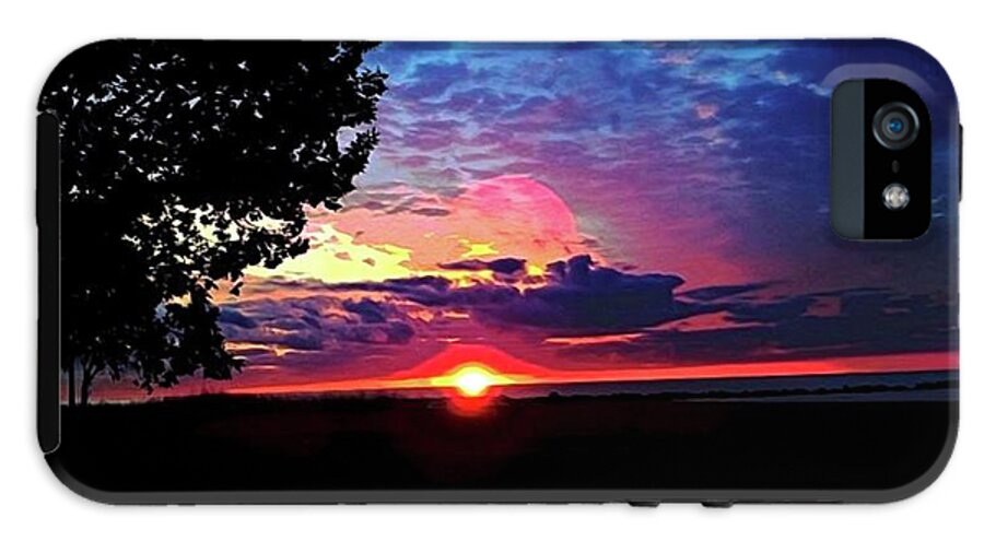Sunrise Lakeshore Abstract - Phone Case