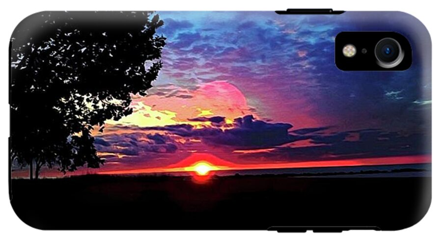 Sunrise Lakeshore Abstract - Phone Case