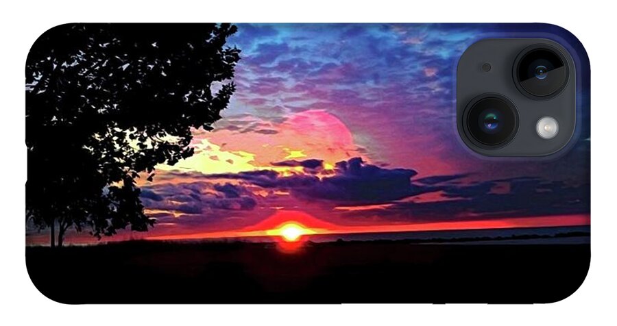 Sunrise Lakeshore Abstract - Phone Case