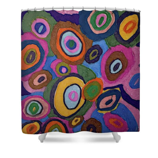 Warm Autumn Bubbles - Shower Curtain
