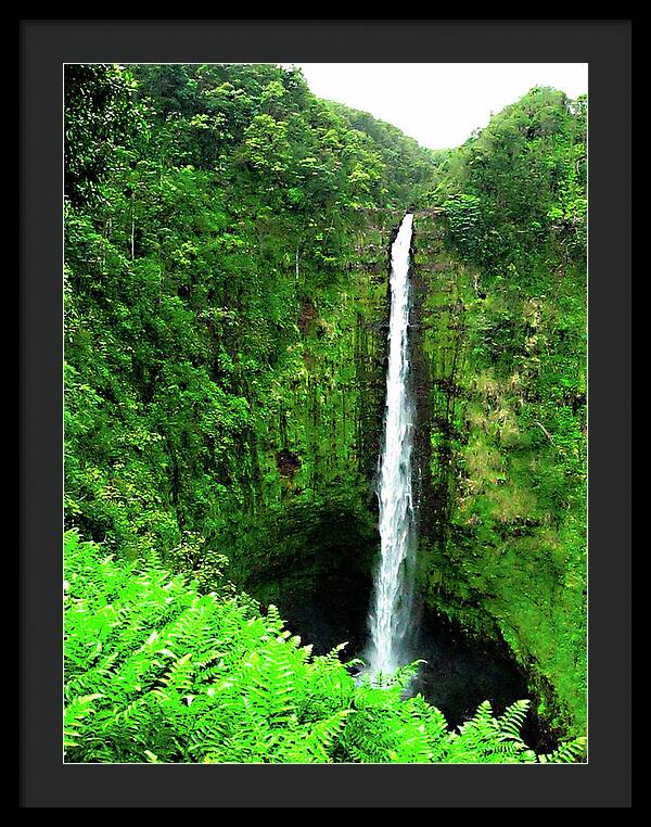 Waterfall Hawaii - Framed Print