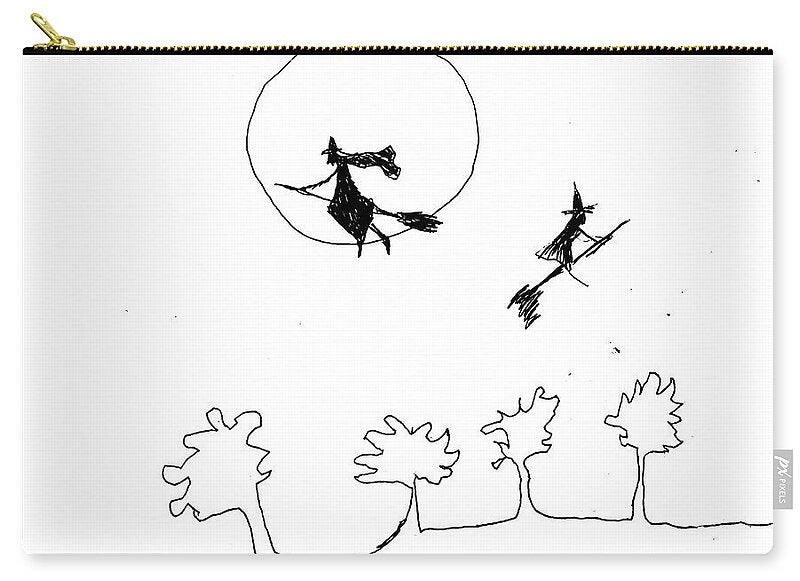 Witches Flying Across the Night Sky - Zip Pouch