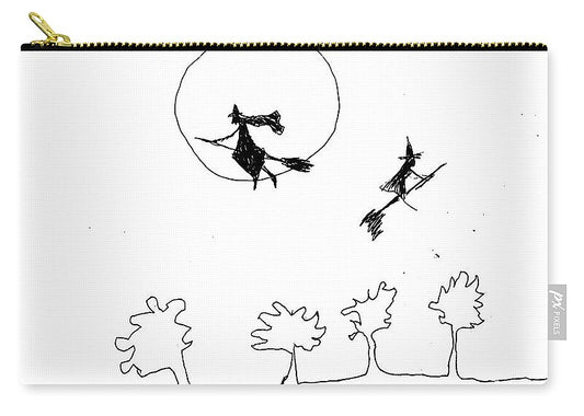 Witches Flying Across the Night Sky - Zip Pouch