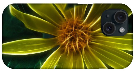 Yellow Wildflower Abstract - Phone Case
