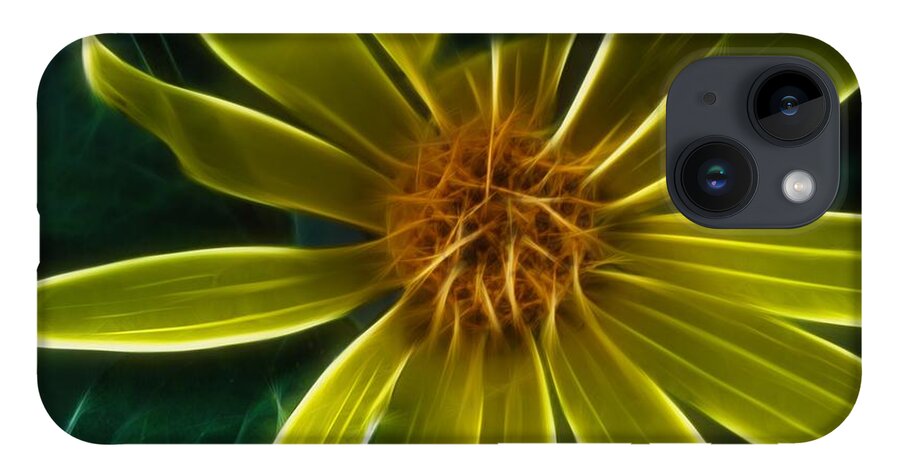 Yellow Wildflower Abstract - Phone Case
